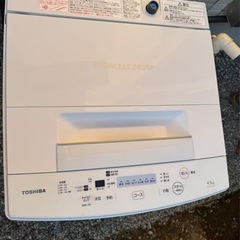 TOSHIBA 全自動洗濯機 4.5kg 2019年製の画像