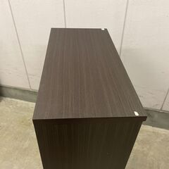 J7P2452 NITORI ニトリ ハイ チェスト タンス 6段 フラビア 3 86HC 箪笥 収納 衣類 衣装 ケース ダーク ブラウン インテリア 家具 洋ダンス 現状の画像