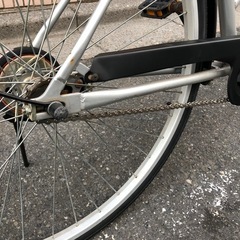 27インチ！ カゴ、チェーン新品 シングル軽快車の画像