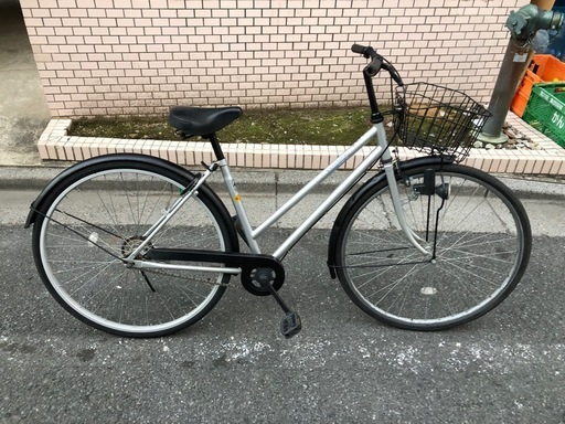 27インチ！ カゴ、チェーン新品 シングル軽快車