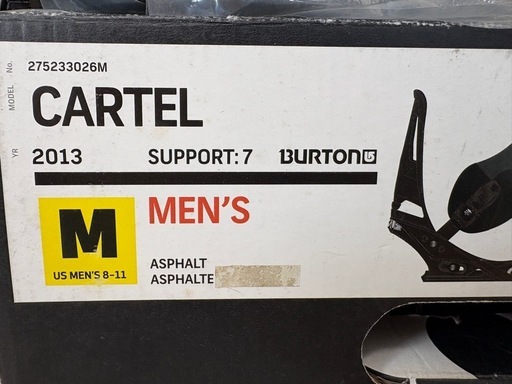 ！！お値引きご相談ください！！BURTON CARTEL メンズM スノーボード ビンディング