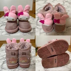 マイメロ ムートンブーツ 靴 14cmの画像