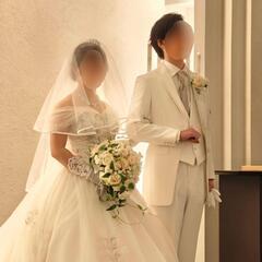 【造花】ウェディングブーケ・ブートニア・ヘアアクセ【ホワイト】の画像