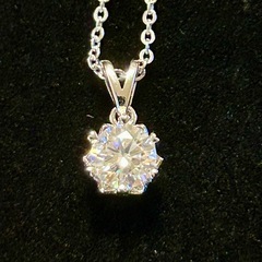 3980円 26日まで‼️ モアサナイト 1ct ハート6爪 ネックレス   21541365の画像