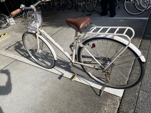 【大人用】整備済 サイモト 27型アベニュー 中古自転車 白色 <自転車のオオムラ 静岡店>