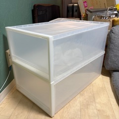 PP衣装ケース2段　無印良品の画像