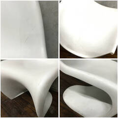 🔷🔶🔷【在庫4】ww3/66 パントンチェア 2脚セット W48×D60×H83cm リプロダクト品 スタッキングチェア ダイニングチェア 椅子 北欧 モダン★直接引取歓迎🔷🔶🔷の画像