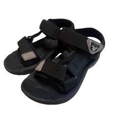 MIKI HOUSE DOUBLE B ブラック ベビーサンダル 16cm ミキの画像