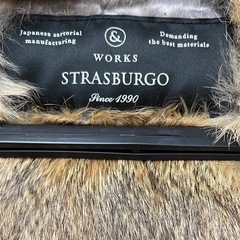 【中古品】美品 STRASBURGO &WORKS　モッズコート ラビットファー ラクーンファー 取り外し可能 ロングコート ファーコート メンズ アウターの画像