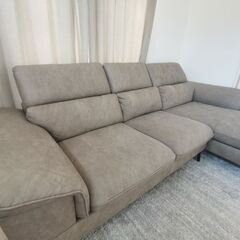 SAKODA ゼア カウチソファ Lタイプ ライトグレー（2023年購入・美品）の画像