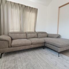 SAKODA ゼア カウチソファ Lタイプ ライトグレー（2023年購入・美品）の画像