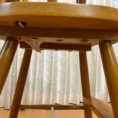 【受け渡し予定者決定】不二貿易 ベビーチェア JW-250 ハイチェア アンティーク 天然木 レトロ　訳アリの画像