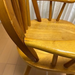 【受け渡し予定者決定】不二貿易 ベビーチェア JW-250 ハイチェア アンティーク 天然木 レトロ　訳アリの画像