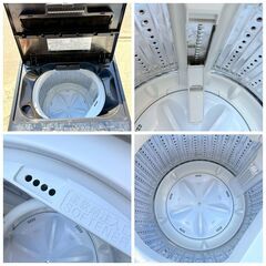 【❗️✨一人暮らしに最適✨❗️】高年式✨ YAMADA 全自動洗濯機 5.5kg  2024年製 ブラック ✨簡易清掃・動作確認済み❗️の画像