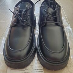 【新品 未使用】厚底レースアップシューズ｜ブラック｜EUR41（26.9cm）の画像