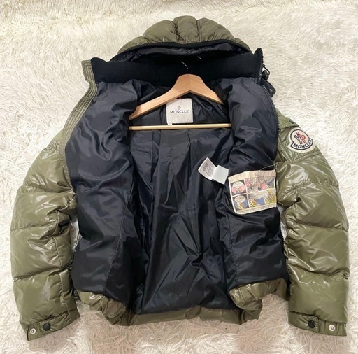 美品　モンクレール　BADIA バディア　ダウンジャケット　カーキ　0サイズ