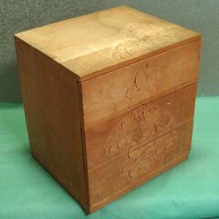 収納棚　未塗装　天然木　引出し３段　DIY　W350　D]300　H380の画像