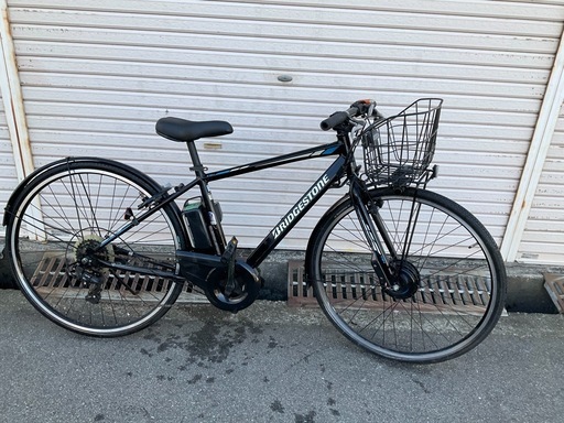 740  ブリヂストン最新機種電動アシスト自転車TB1、27インチブラックアルミボディー