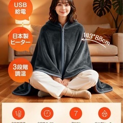 電気毛布 ひざ掛け ブランケット 丸洗い可 143×88の画像