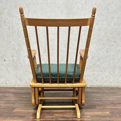 🔷🔶🔷ww3/25 ロッキングチェア 1人掛けソファー W61×D66×H94cm 1S ソファー リビング 家具 レトロ ミッドセンチュリー ★直接引取歓迎◎🔷🔶🔷の画像
