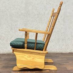 🔷🔶🔷ww3/25 ロッキングチェア 1人掛けソファー W61×D66×H94cm 1S ソファー リビング 家具 レトロ ミッドセンチュリー ★直接引取歓迎◎🔷🔶🔷の画像