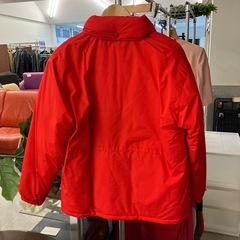 M2511-365 GU スタンドカラー ブルゾン Sサイズ レッド 中古美品 の画像