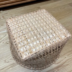 収納カゴ バスケット 深型　おしゃれ ナチュラル 直径約35cmの画像