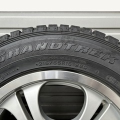バリ山　215/65R16 5穴 16インチマルチホイール　 ダンロップ　スタッドレスタイヤ付 の画像