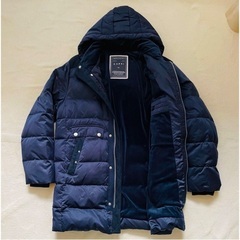 【超美品】CAPRI (カプリ) ダウンコート ダウン90% Mサイズ　ネイビーの画像