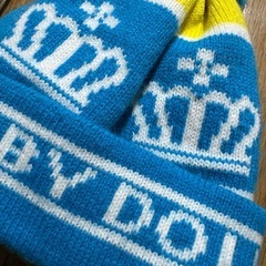 ベビードール　ニット帽　S（44cm-50cm）　青の画像