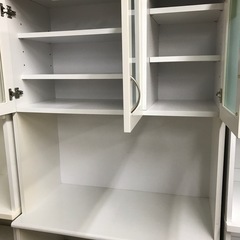 ジャングルジャングル貝塚店　食器棚　ホワイト　3枚扉　シンプルデザイン　貝塚市　二色浜　リサイクルショップの画像
