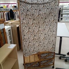 リユースのサカイ栃木店★ジモティ割あり★  キャスター付きハンガーラック ベージュ W74×D30×H170 クリーニング済み TC11678の画像