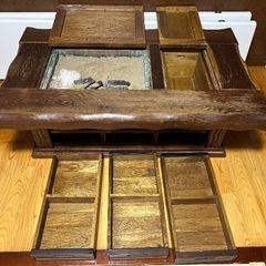 アンティーク　火鉢テーブルの画像