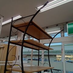 リユースのサカイ栃木店★ジモティ割あり★  ラック ベージュ×ブラック W74×D48.5×H189 クリーニング済み TC11679の画像