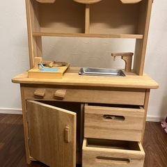 子供用　木製キッチンの画像