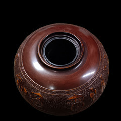 (中古)ヴィンテージ 木製 花瓶の画像