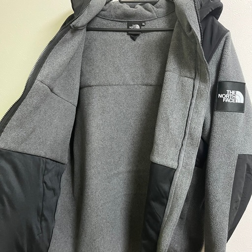 【美品】ノースフェイス デナリフーディ XL ブラック グレー 現行モデル