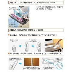 ◎スリム＆軽量で使いやすいスティック型掃除機！ ◎ SHARP ほうき形クリーナー EC-ST10-Pの画像