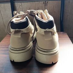 新品 24.5cm レディース ブーツ ブラウン 厚底 シューズ サイドゴア 識別番号:【B139-S】の画像