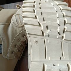 新品 24.5cm レディース ブーツ ブラウン 厚底 シューズ サイドゴア 識別番号:【B139-S】の画像