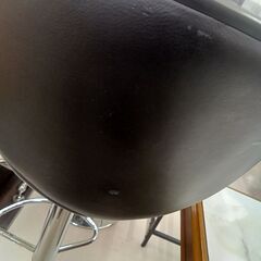 リユースのサカイ栃木店★ジモティ割あり★  カウンターチェア ブラック W44.5×D46×H88～107 クリーニング済み TC11684の画像