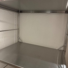 無印　無印良品 ステンレスユニットシェルフ・ステンレス棚セット・中幅５８×奥行４１×高さ１２０ｃｍの画像