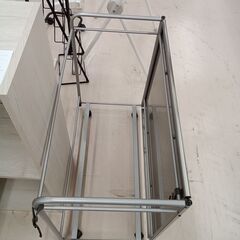 リユースのサカイ栃木店★ジモティ割あり★  ラックワゴン シルバー W73.5×D38×H62.3 クリーニング済み TC11685の画像