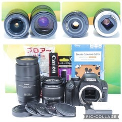 初心者おすすめ✨Canon EOS kiss X3 ダブルレンズセット ダブルズームセット スマホ転送 すぐ撮影可能の画像