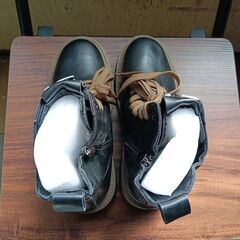 新品 22cm レディース ブーツ ブラック 厚底 シューズ サイドゴア 識別番号:【B141-S】の画像