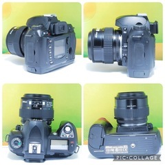 美品✨Nikon D70 ＋ AF NIKKOR 35-70mm CFカード バッグ付き レトロかわいい フィルムカメラの画像