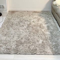 【訳あり】ニトリ シャギーラグ ベージュ
の画像