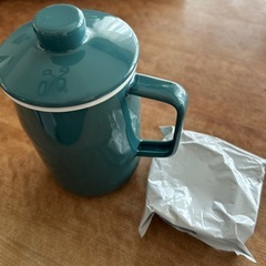 新品未使用！富士ホーロー　油こし　オイルポットの画像