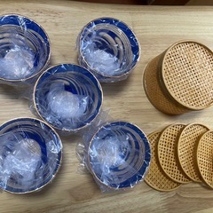 【未使用品】和風コップ、コースターセットの画像