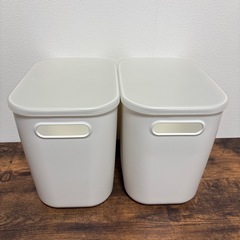 ★美品！無印良品やわらかポリエチレンケース（ハーフ大）フタ付2点セット★の画像